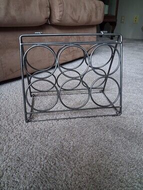 Metal Wine Rack for Six Bottles